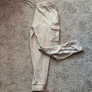 Neutral Grey Cargo Joggers